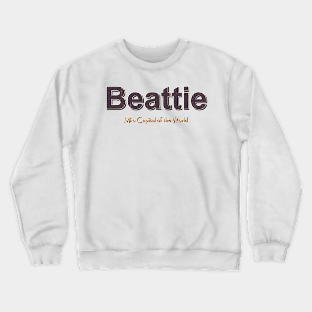 Beattie Grunge Text Crewneck Sweatshirt by QinoDesign